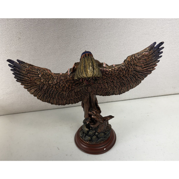 Summoning The Chiefs Warrior ~ Bronze Sculpture ~ The Bradford Exchange - Picture 4 of 7